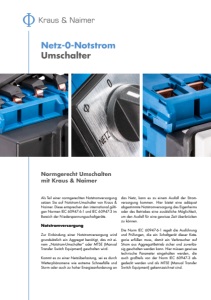 Kraus & Naimer NETZ-0-NOTSTROM Umschalter 4-polig 32A Reiheneinbau